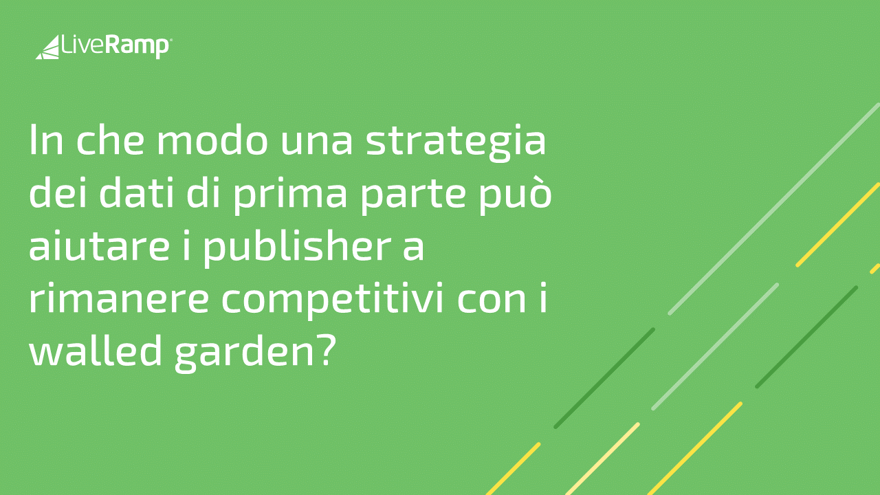 In che modo una strategia dei dati di prima parte può aiutare i publisher a rimanere competitivi con i walled garden?